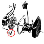 Capa dekle startera Husqvarna 180 280 1100 - Slika 2
