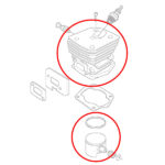 Cilindar sa klipom Husqvarna 353 Jonsered 2152 fi 45 mm Hyway - Slika 2