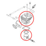 Cilindar sa klipom Husqvarna 357 fi 46 mm Hyway - Slika 2