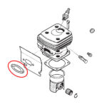 Dihtung auspuha Husqvarna 281 288 Al THORP - Slika 2