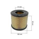 Filter vazduha B&S 7 do 18 KS ( fi 106x51x95 mm ) okrugli papirni 393957 - Slika 2