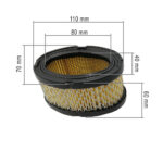 Filter vazduha TECUMSEH 7 do 10 KS ( 110x70x60 mm ) papirni okrugli - Slika 2