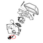 Gumica vakuma Husqvarna 40 45 50 51 55 silikonska - Slika 2