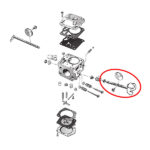 Leptir gasa Husqvarna 281 sa osovinom - Slika 2