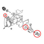 Ležajevi i semerinzi radilice STIHL 044 MS 440 - Slika 2