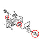 Ležajevi i semerinzi radilice STIHL MS 341 361 - Slika 2