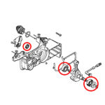 Ležajevi i semerinzi radilice STIHL MS 362 - Slika 2
