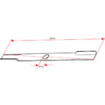 Nož kosačice L 320 mm fi 17 mm Alko THORP - Slika 2