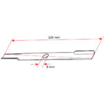 Nož kosačice L 320 mm fi 8 mm Stiga Collector 34E. Castelgarden E320 THORP - Slika 2