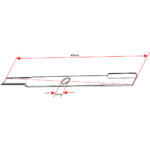 Nož kosačice L 480 mm fi 32 mm MTD 48E 48EM električna - Slika 2
