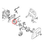 Puž uljne pumpe STIHL 017 018 021 023 025 MS 211 231 251 sa oprugom - Slika 2