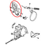Štitnik za ruku kočnica Husqvarna 136 137 141 142 - Slika 2