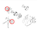 Zupčanici uljne pumpe STIHL 030 031 032 set - Slika 2